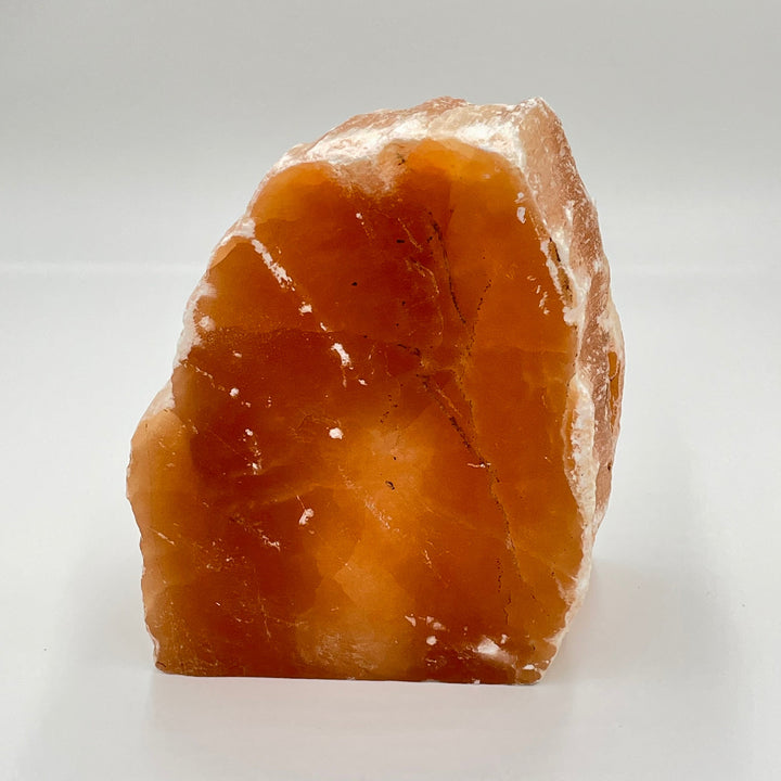 Orange Selenite Raw Lamp by CuartoAstral