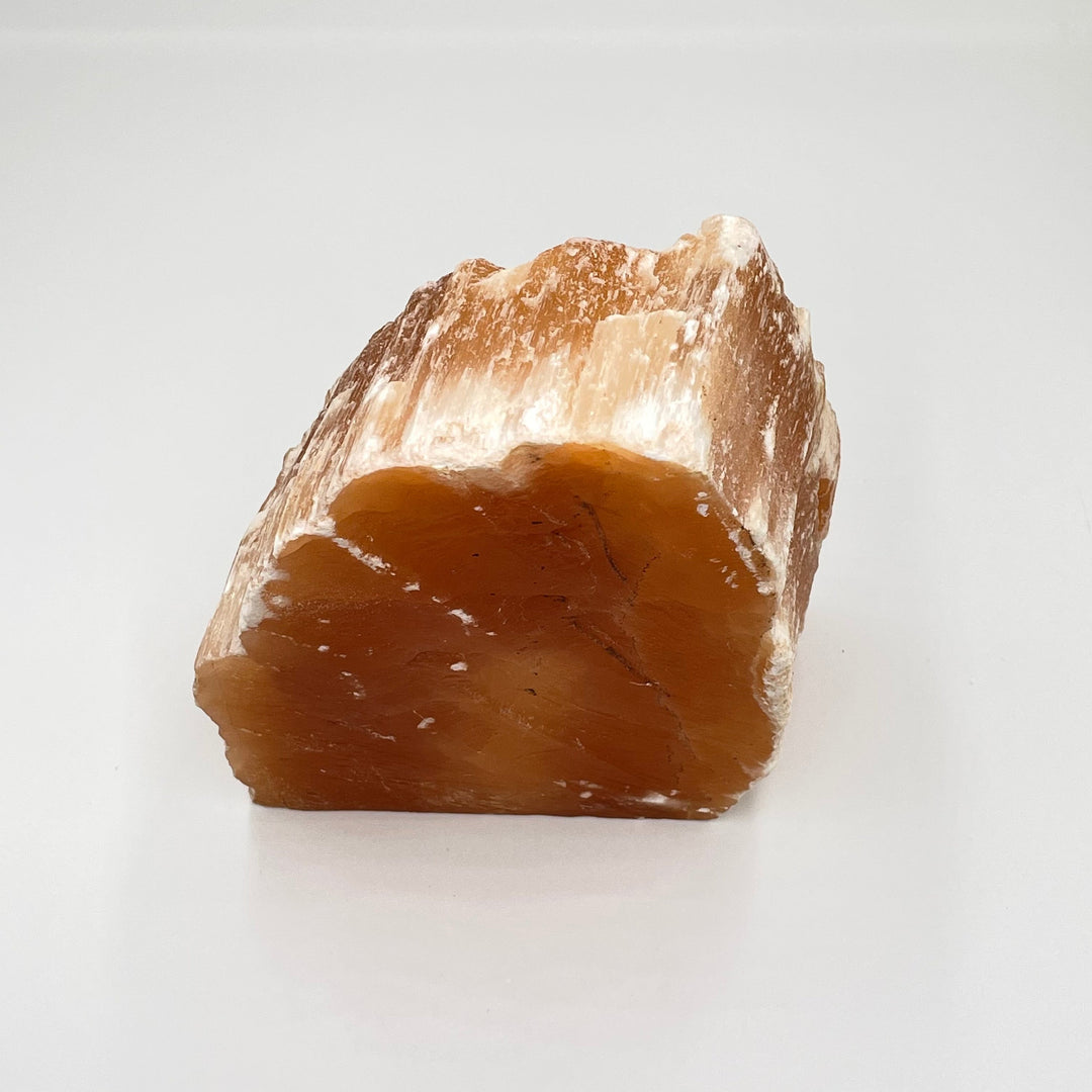 Orange Selenite Raw Lamp by CuartoAstral